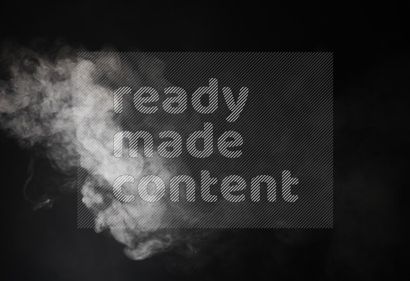 Heavy smoke isolated on black background