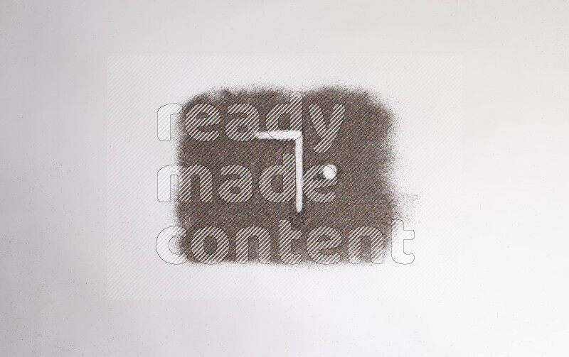 Arabic numbers written with glitter on white background