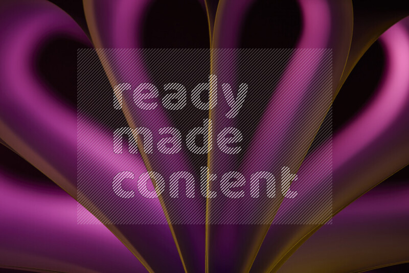 An abstract art piece displaying smooth curves in pink gradients created by colored light