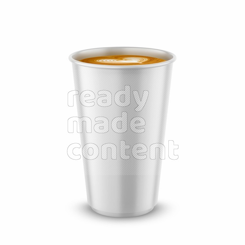 Paper hot cup mockup isolated on white background 3d rendering