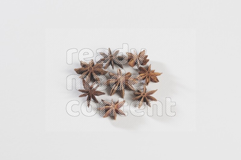Star anise on a white background