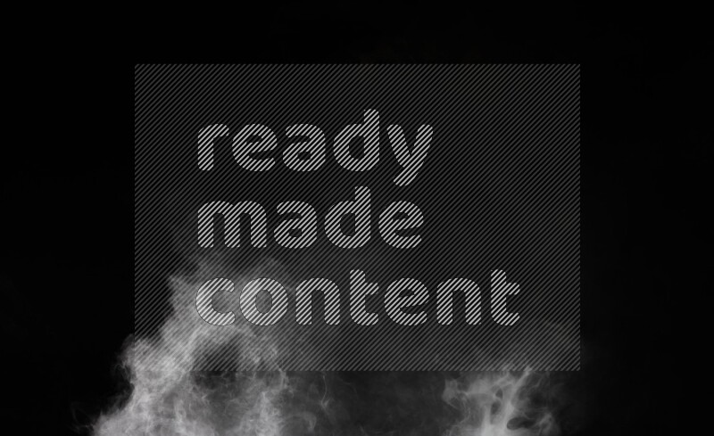 irregular white smoke on black background.