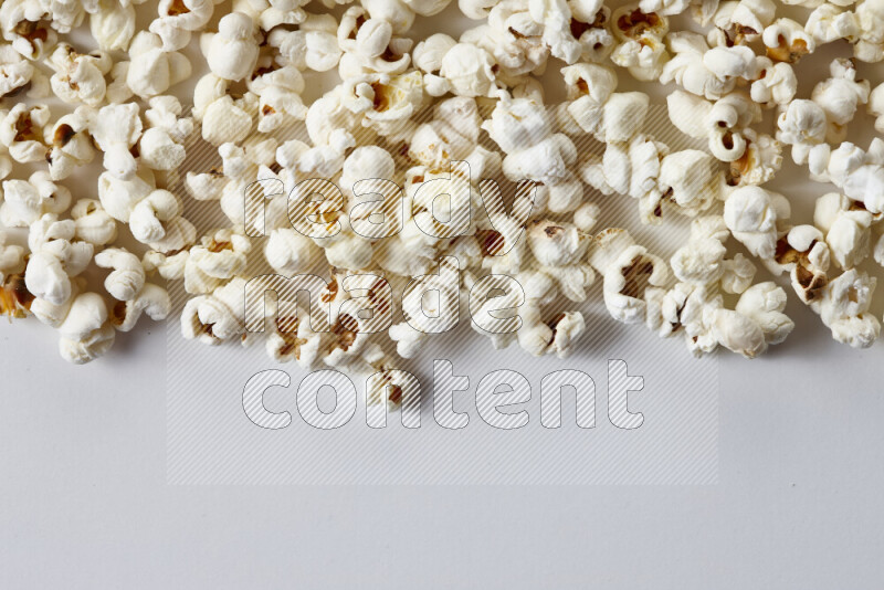 Popcorn snacks on white background