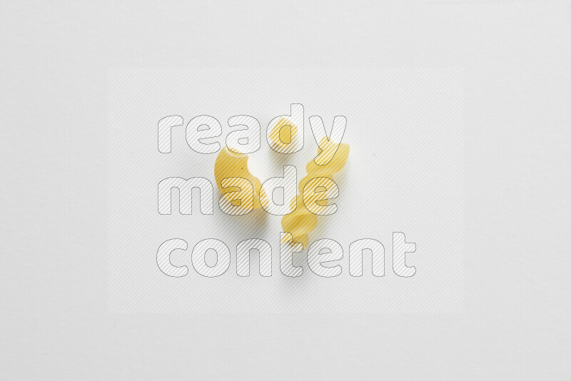 Different pasta types on white background