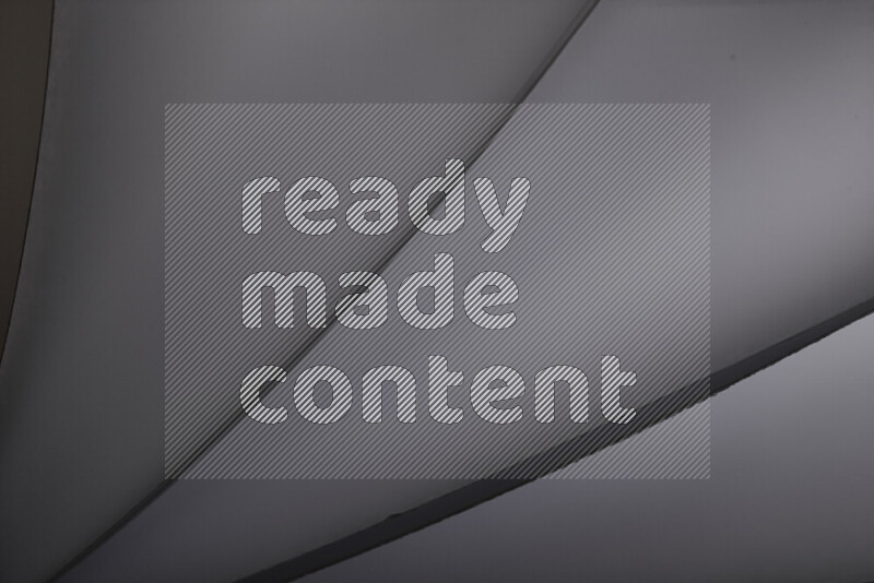 فن تجريدي يعرض المنحنيات المرتبة للأوراق باللون الرمادي