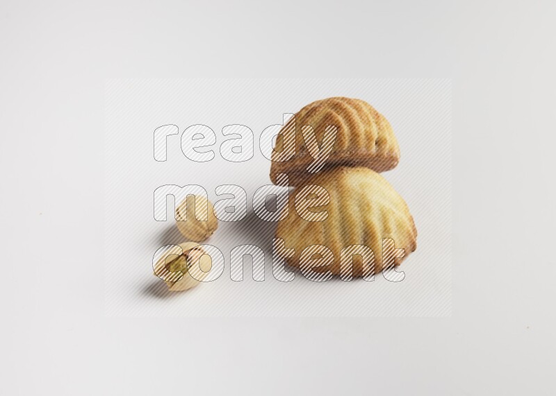 Two Pieces of Maamoul direct on white background