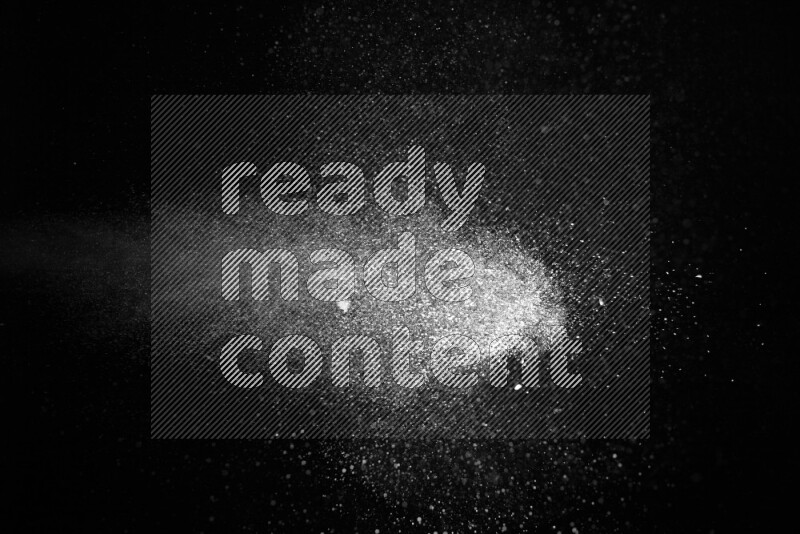 Snow spray on black background