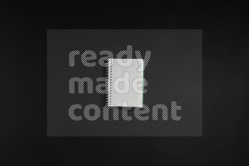 Notebook sheet on black background