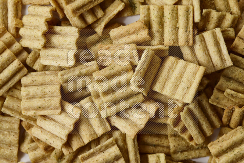 Crackers snacks on white background