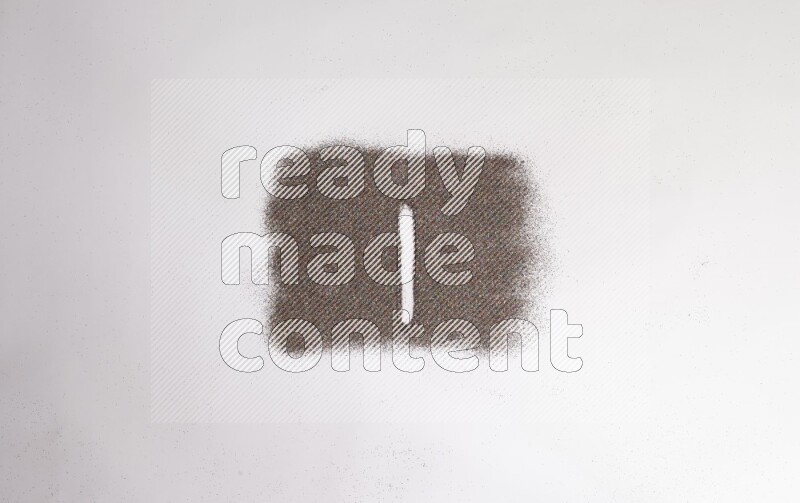 Arabic numbers written with glitter on white background