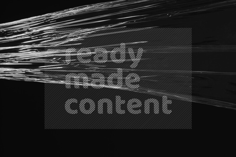 Plastic wrap texture on black background