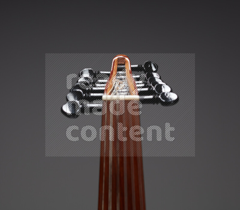 اجزاء من عود خشبي بني على خلفية رمادية