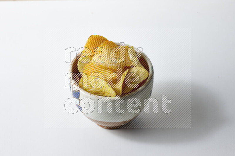 Chips snacks on white background