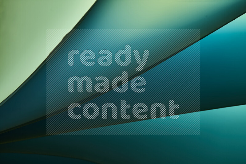 An abstract art piece displaying smooth curves in cold gradients created by colored light