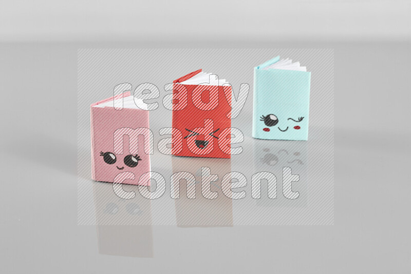 Origami book on grey background