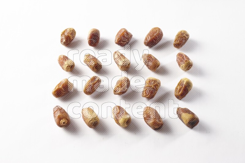 Dates on white background