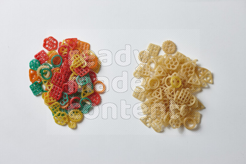 Snacks on white background
