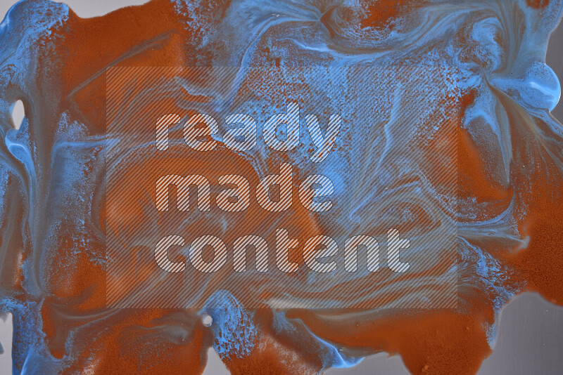 خلفية ملونة مع مزيج من ألوان الطلاء البرتقالي والأزرق