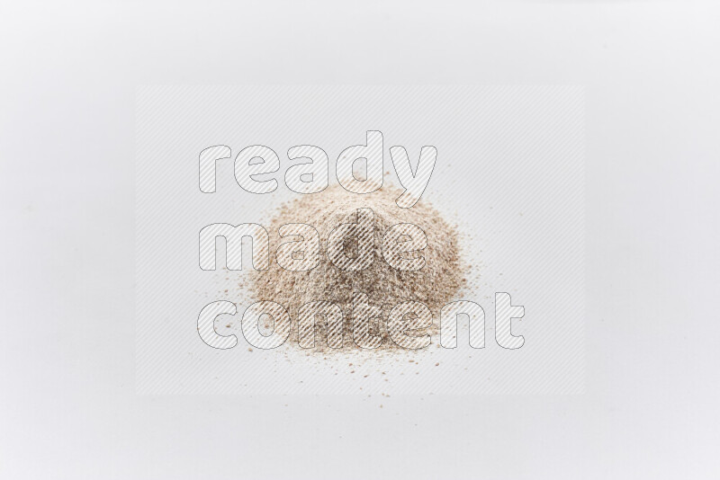 A bunch of onion powder on white background