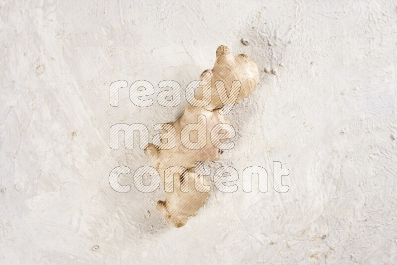 Fresh ginger root on white background