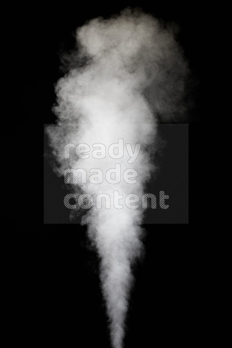 irregular white smoke on black background.