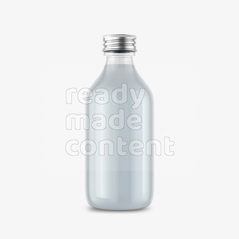 Plastic bottle mockup with a metal cap and no label isolated on white background 3d rendering