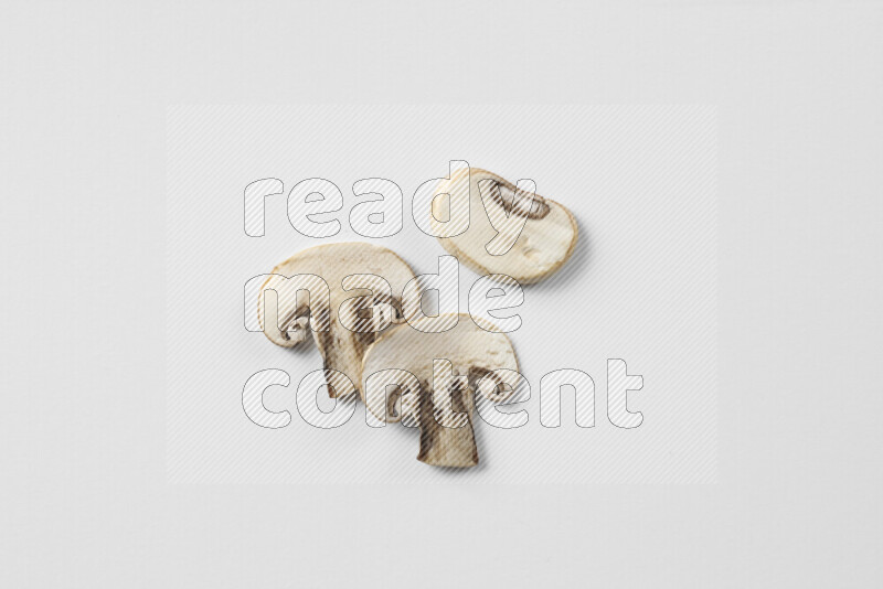Mushrooms on white background