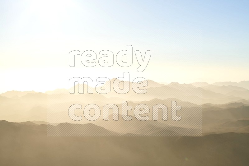 Sunrise view on mountain summit