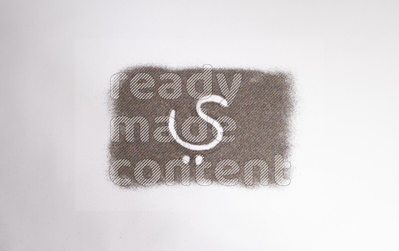 Arabic alphabets written with glitter on white background