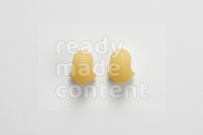 Pipe pasta on white background