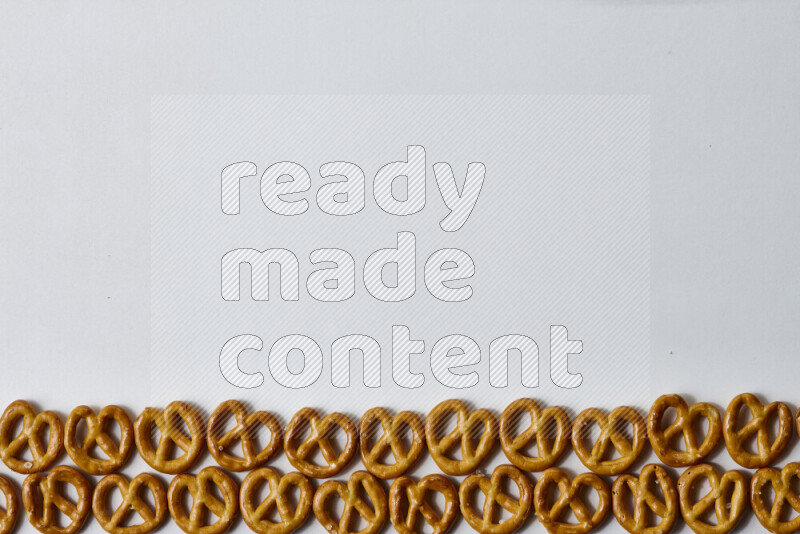 Pretzels snacks on white background