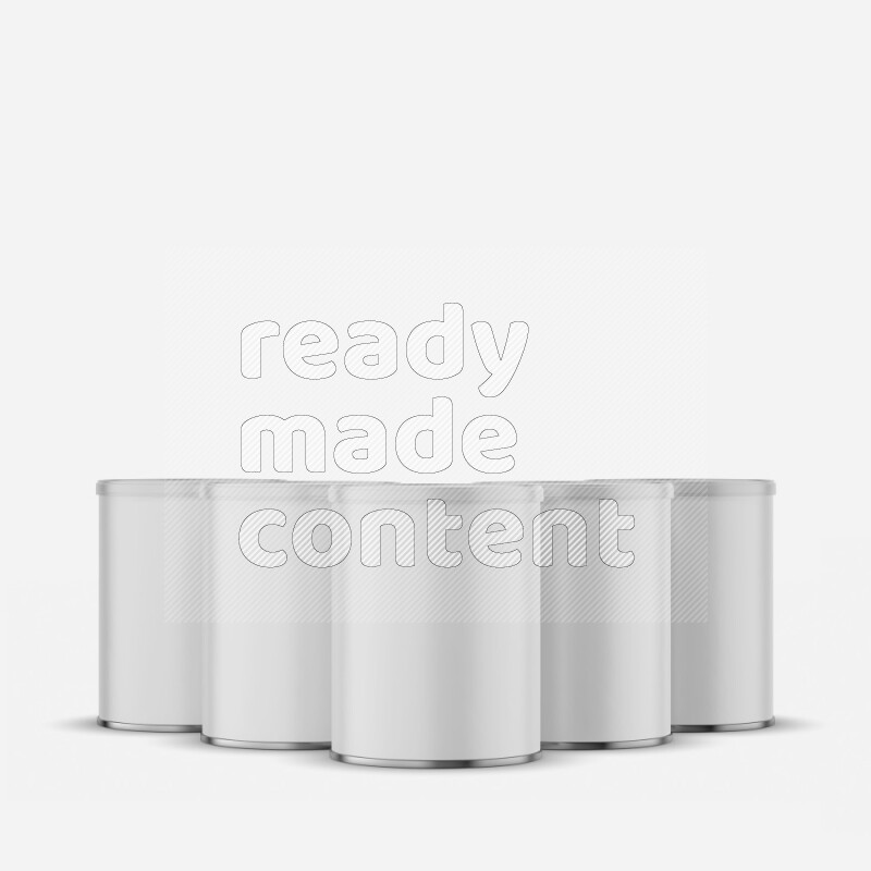 Set of paper tube mockup with glossy label and plastic cap isolated on white background 3d rendering