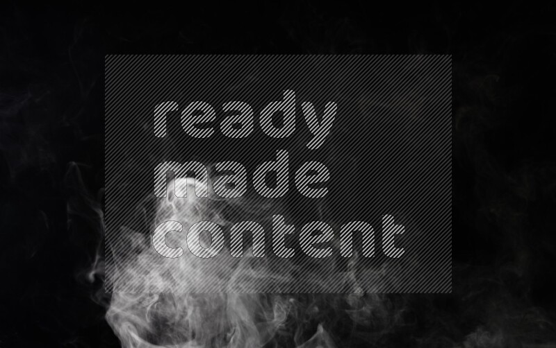 irregular white smoke on black background.