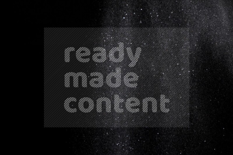 Silver glitter powder isolated on black background