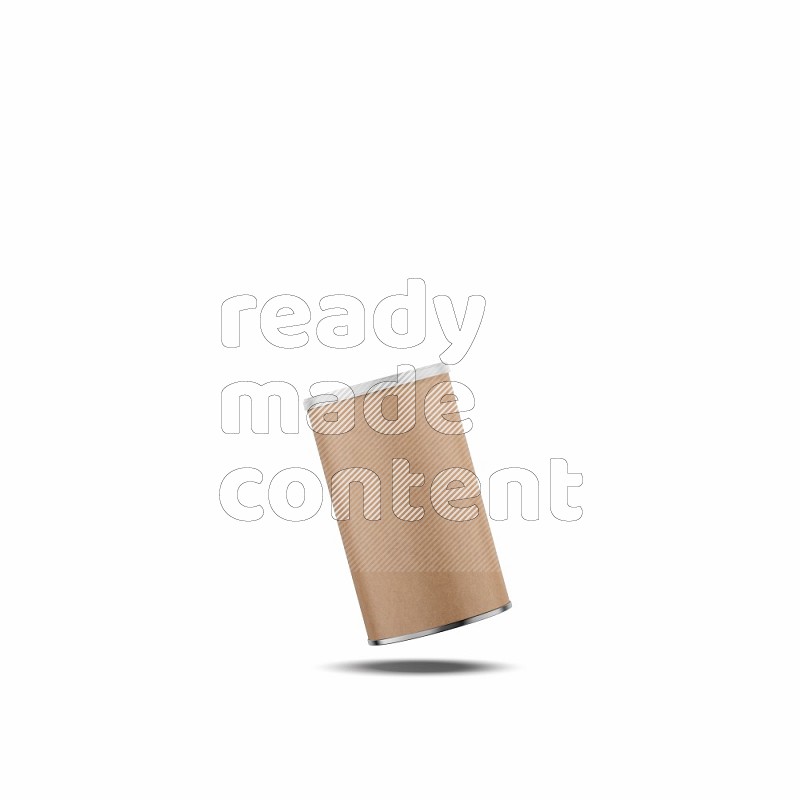 Kraft paper tube mockup with plastic cap isolated on white background 3d rendering