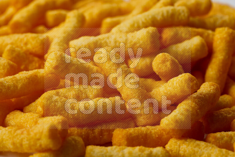 Puffs snacks on white background