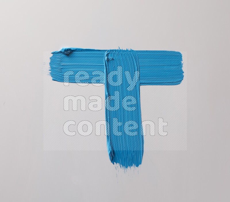 Multi blue straight brush strokes in different shapes on a white background