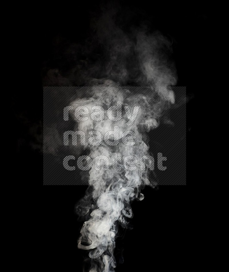 Heavy smoke isolated on black background