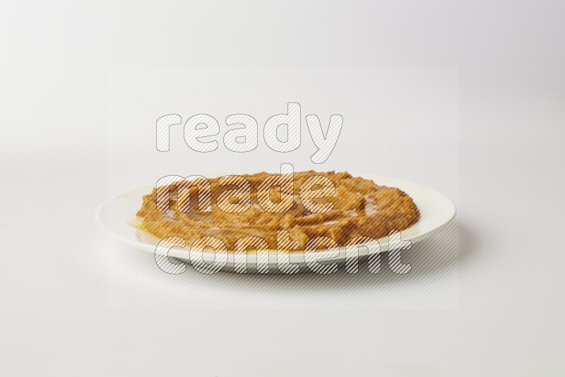 Gulaba fava bean in a white plate direct on a white background