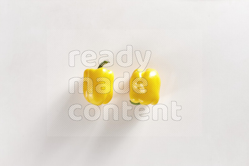 Yellow bell pepper on white background