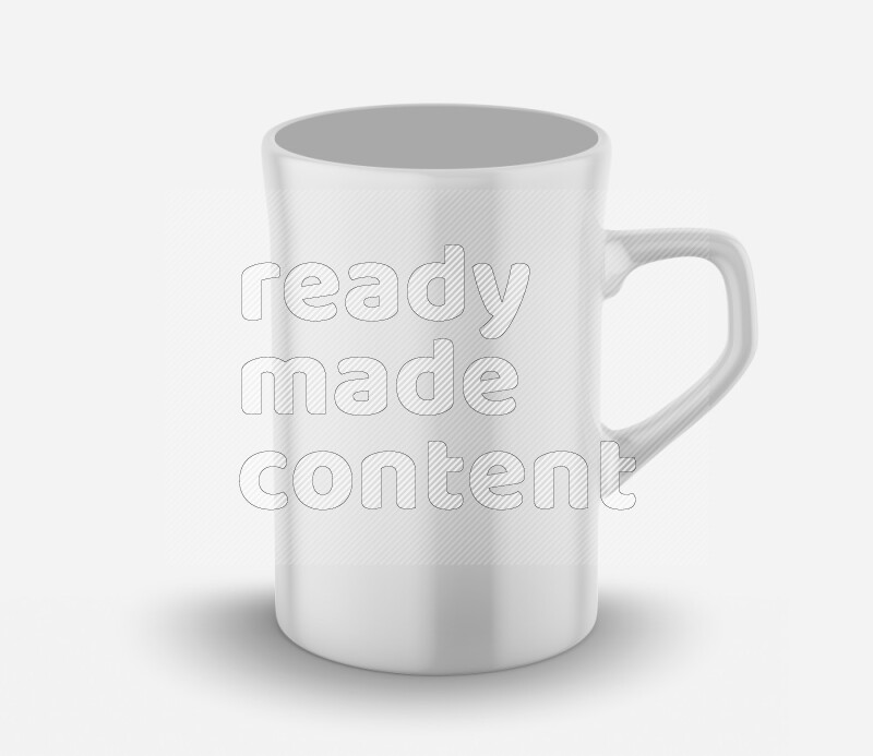 Ceramic glossy mug mockup isolated on white background 3d rendering