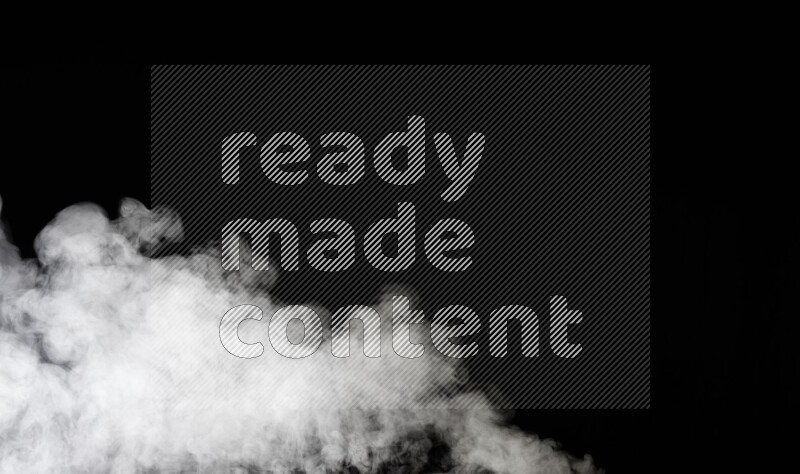 irregular white smoke on black background.