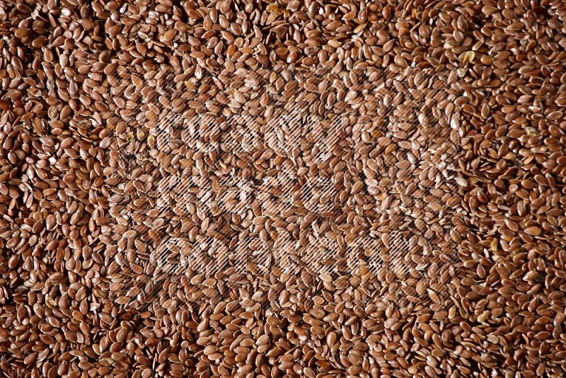 Flaxseeds Filling the Frame on a black Flooring