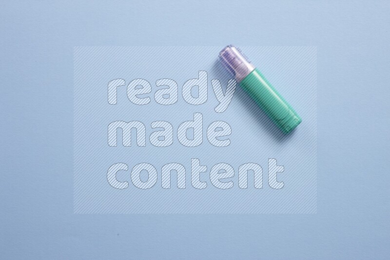 Different school supplies on blue background