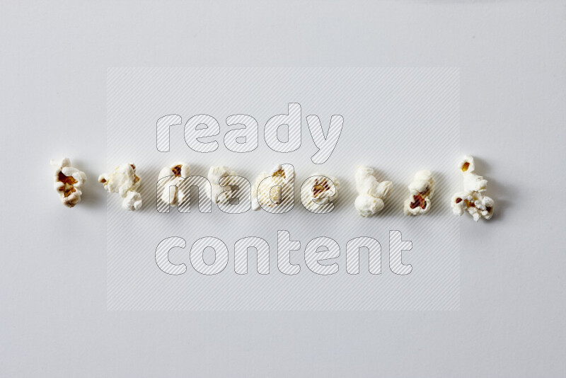 Popcorn snacks on white background