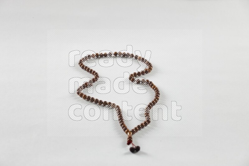 A prayer beads placed on white background