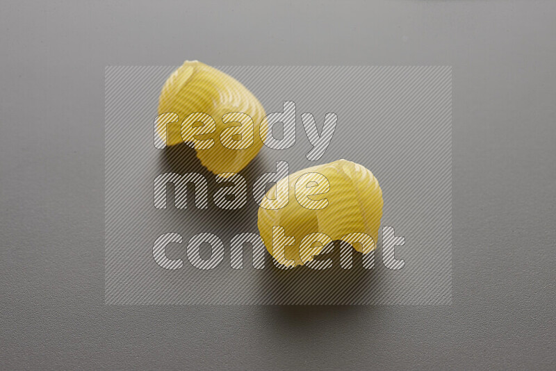 Pipe pasta on grey background