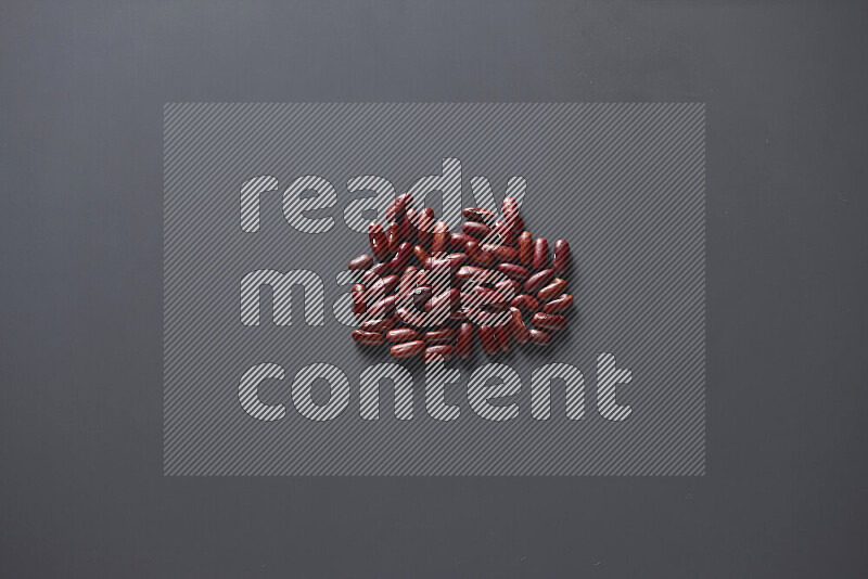 Red kidney beans on grey background