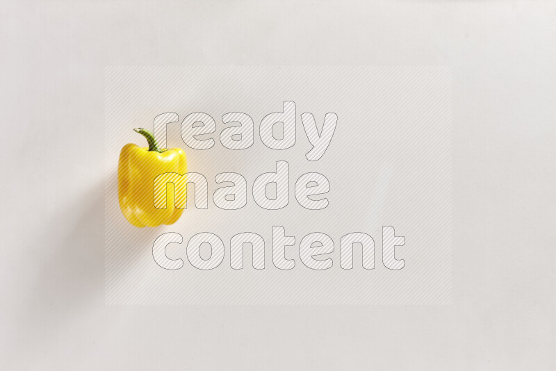 Yellow bell pepper on white background