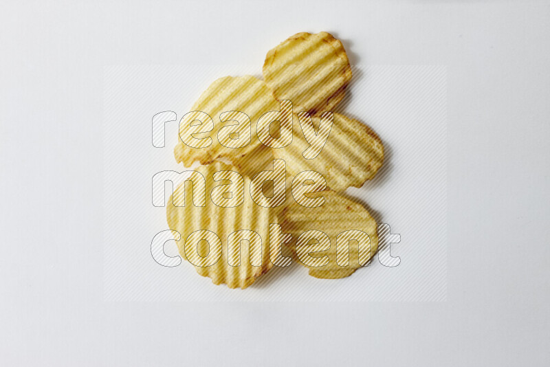 Chips snacks on white background